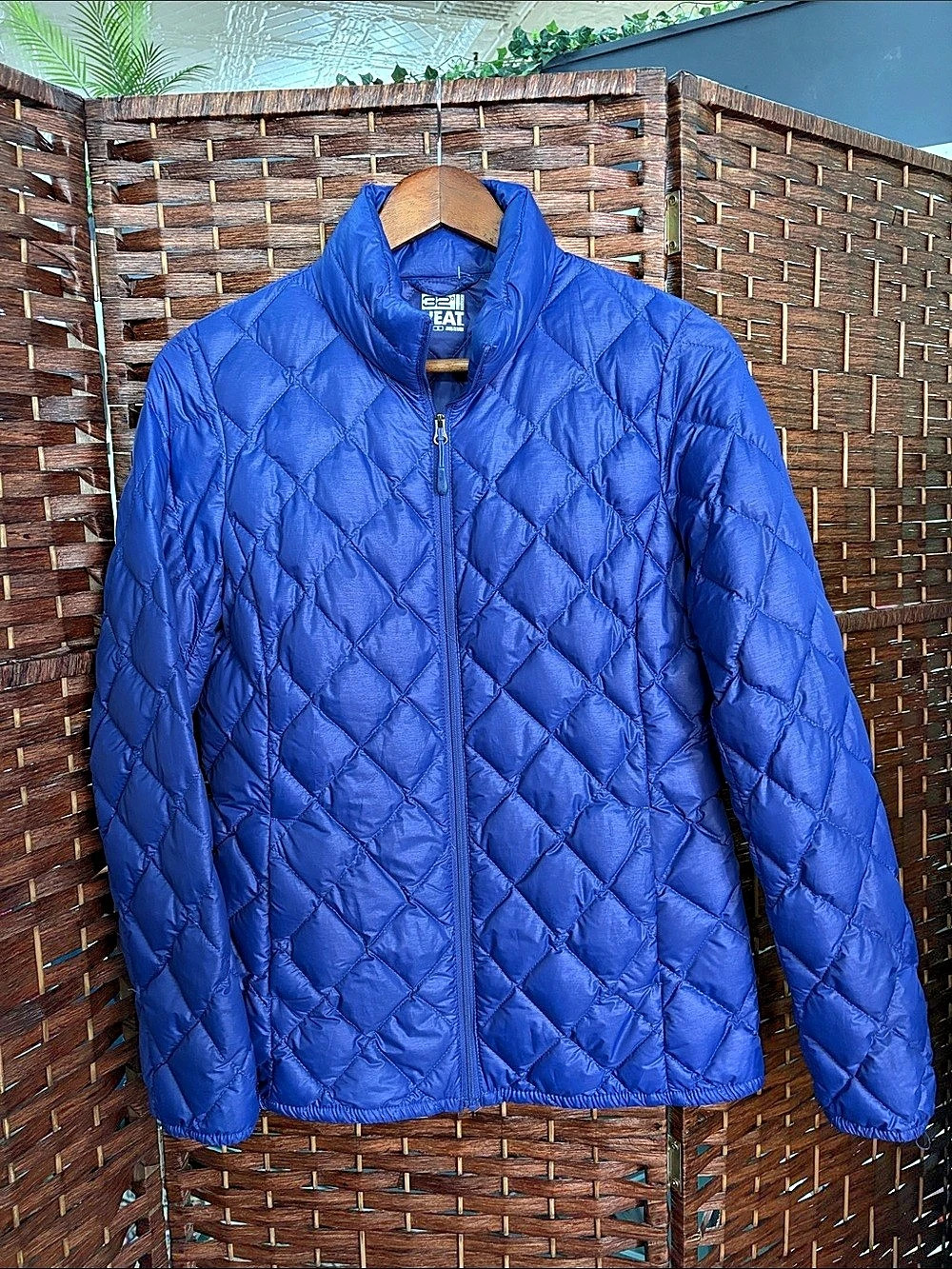 32 Degrees Lightweight Diamond Quilted Puffer Jacket Blue Small